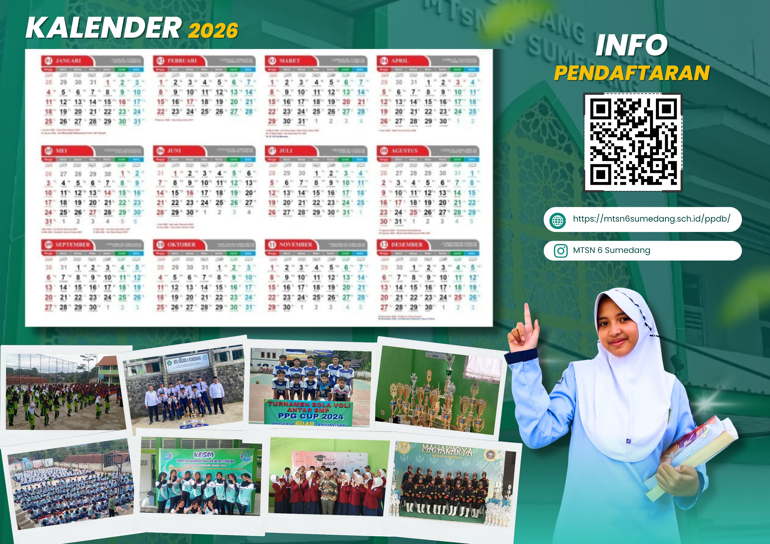 Kalender 2026 dan Info Pendaftaran MTsN 6 Sumedang